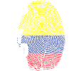 Drapeau Colombie Empreinte Papa Colombien
