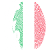 Italy Flag Italian Dad Footprint