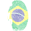 Drapeau Brésil Empreinte Papa Brésilien
