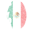 Drapeau Mexique Empreinte Papa Mexicain