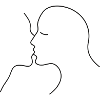 Loving Kiss Silhouette