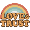 Retro Rainbow Love and Trust