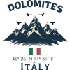 Dolomite Mountains with Italian flag
