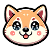Chibi Joy Chien aux yeux étoilés