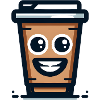 Joyful Coffee Cup Illustration
