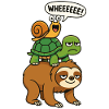 Sloth, Turtle, Snail, Funny Animals