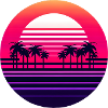 Néons Sunset Palmlands