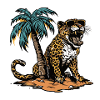 Leopard Insel Palme