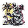 Koala Insel Palme