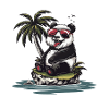 Panda Insel Palme