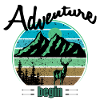 Mountains and deer wilderness