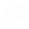 Bester Freund handgeschriebene Typografie