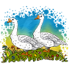 Two Geese on Green Gables