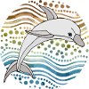 Dolphin in Abstract Waves