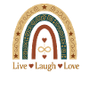 Live Laugh Love Boho Rainbow