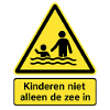 Sicherheitssignal Kinder und Meer