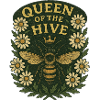 Königin des Bienenstocks Blumenabzeichen