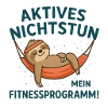 Relaxed sloth in hammock design