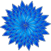 Mandala Bleuet en bleu vif