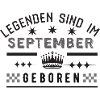 Les légendes naissent en septembre - Anniversaire