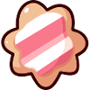 Pink Striped Cookie Emblem