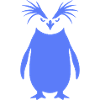 Minimalistischer Kaiserpinguin Silhouette Kunst