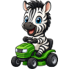 Süßes Zebra Rasenmäher Gartenbau