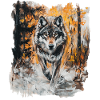 Wolf Wald Kunst
