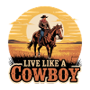 Cowboy Sunset Ride Graphic Design