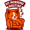 Routine matinale chien