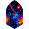 Cosmic Wolf Nebula Art, Love Wolves 