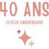 40th Birthday Design Pink Stars