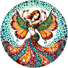 Vibrant Butterfly Belly Dancer