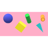 Vibrant Geometric Shape Composition