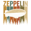 Conception rétro du dirigeable Zeppelin