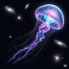 Galactic jellyfish in space