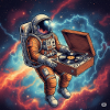 Space DJ Astronaut with Turntable