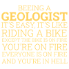 Géologue à vélo Géologie