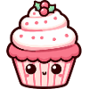 Cute Christmas Cupcake Illustration