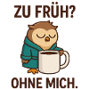 Tired Owl Coffee Morning Motivation