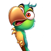 Playful parrot charm