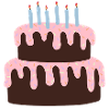 Celebration Cake with Pink Icing