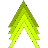 Flèches vert néon