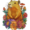 Fleurs de capybara