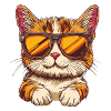 Katze mit Sonnenbrille