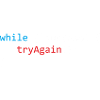 while (!success) – white version