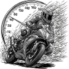 Biker driven by speed