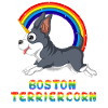 Verspieltes Boston Terrier Einhorn Design