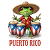 Puerto Rico Fiesta Frog Design
