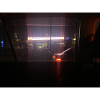 Neon lights skyline in the dark